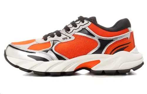 HERON PRESTON Leather Low top Casual Shoes Men's Orange