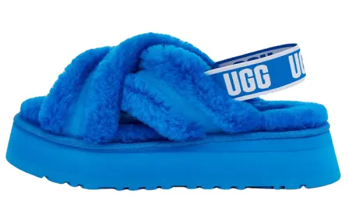 UGG DISCO Shearling Comfortable Slippers Women's Blue