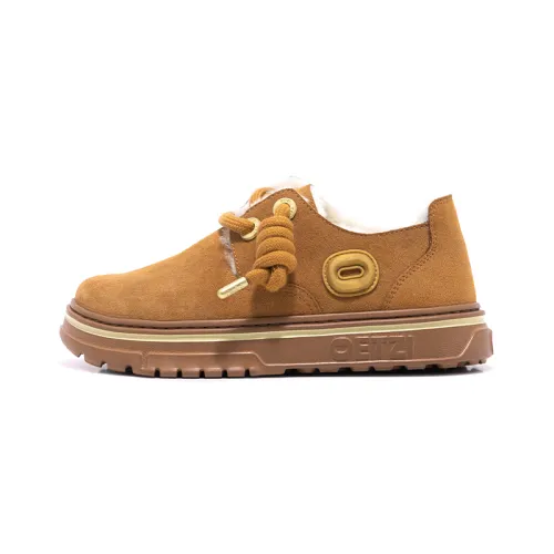 OETZI Cow Suede Abrasion Resistant Abrasion Resistant Low top Skateboard Shoes Unisex Brown