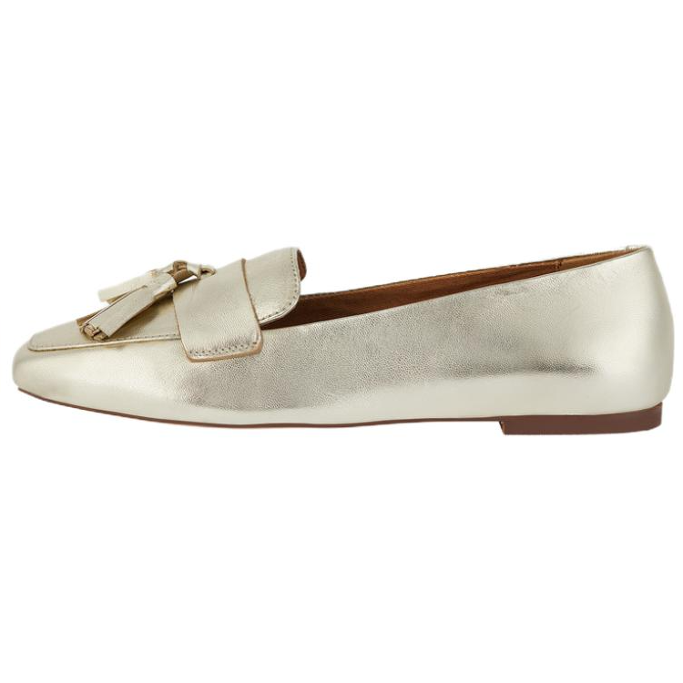 GEOX Leather Loafers Women's Light Gold