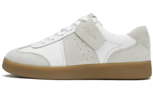 Clarks Cow Leather Low top Skateboard Shoes Women's White