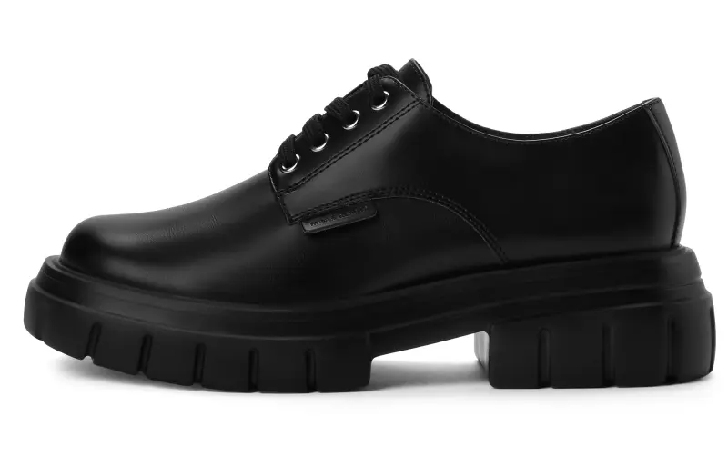 CHARLES&KEITH Small Ck Pu Oxford Loafers Unlined Shoes Women's