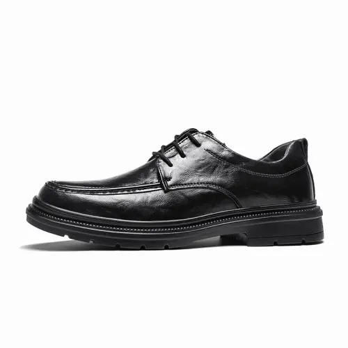 CARTELO Cow Split Leather Dress Shoes Men's Black