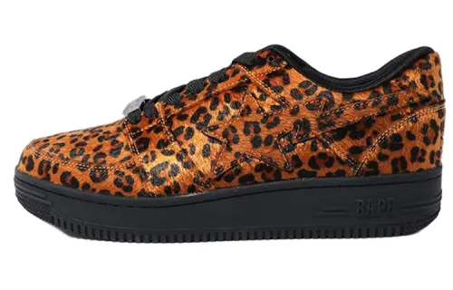 A BATHING APE Bape STA Low top Stylish Skateboarding Shoes Men's Orange
