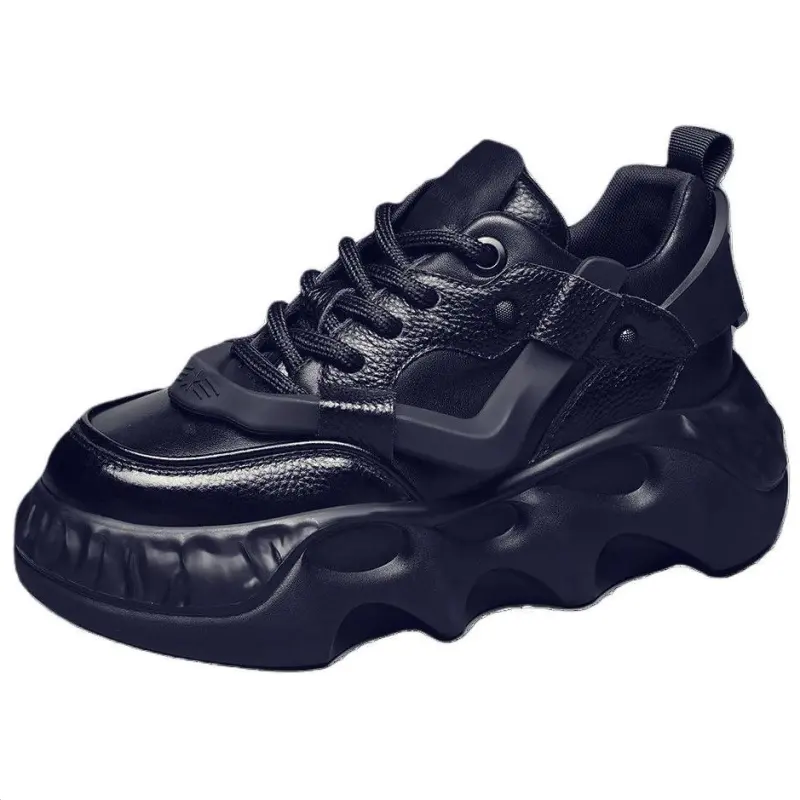 JANE HARLOW Leather Low top Chunky Sneakers Men's Black