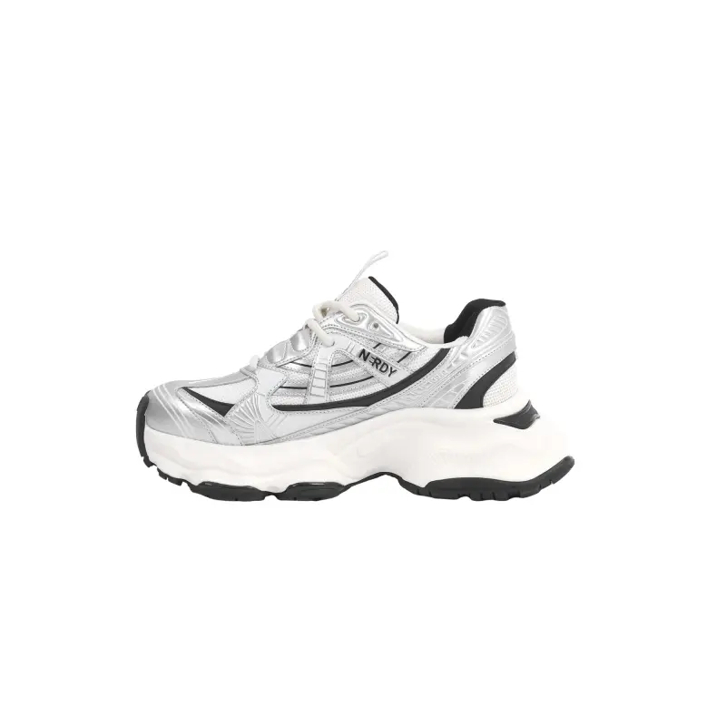 Nerdy Pu Chunky Sneakers Women's Ecru