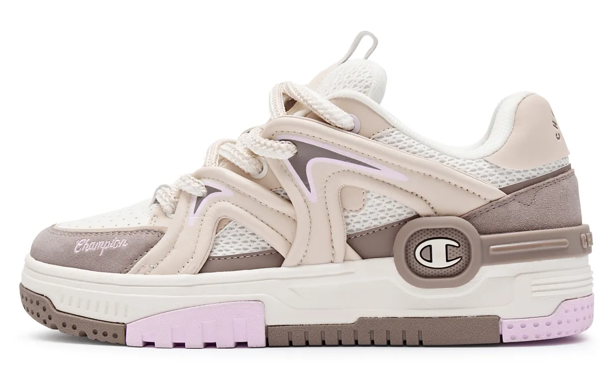 Champion Soaring Cloud Karst Skate Skateboard Shoes Women's Milk White/Velvet Brown