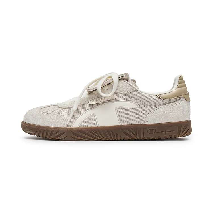 Champion T Trainers German Army Trainers Champ T Trainer Low top Skateboard Shoes Women's Pumice Gray/Milk White