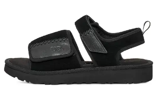 UGG Cow Split Leather Stylish Sandal Men's Black