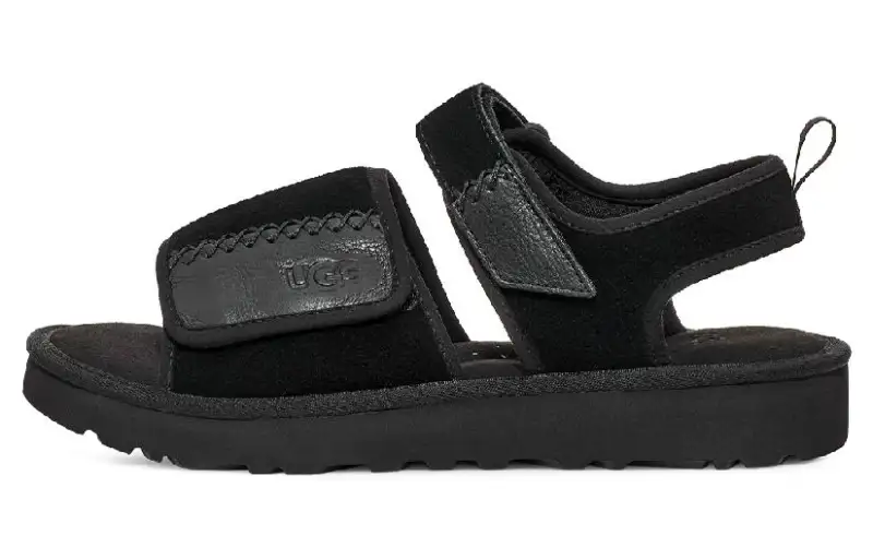 UGG Cow Split Leather Stylish Sandal Men's Black