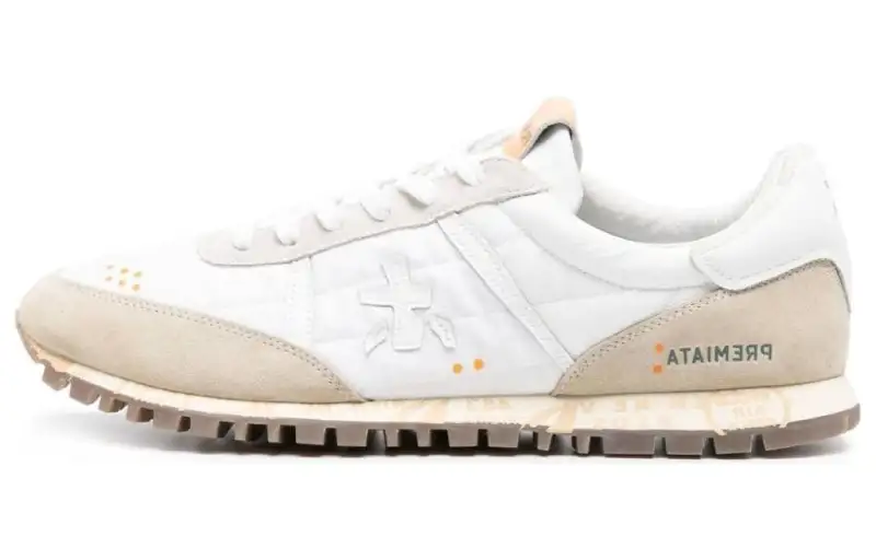 PREMIATA Leather Low top Casual Shoes Men's Ecru