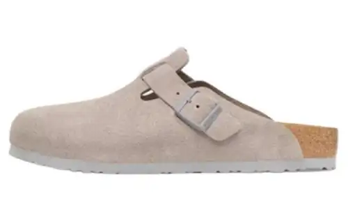 Birkenstock Boston Suede Leather 'Stone Coin' Women's