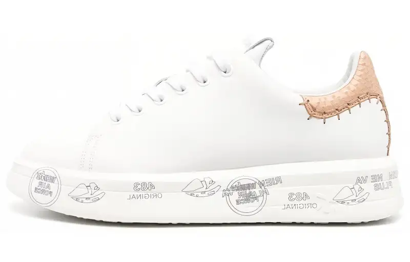 PREMIATA Low top Skateboard Shoes Women's White Brown
