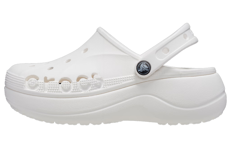 Женские сабо Crocs Baya Platform Clog (белые)