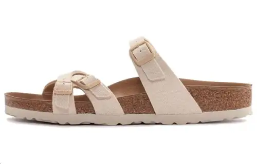 Birkenstock Franca Collection Fabric Slippers Women's White Narrow