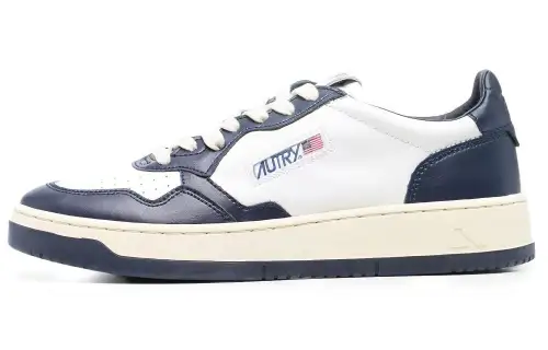 AUTRY Medalist Leather Low White Blue