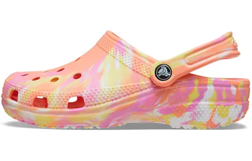 Crocs Classic Clog Marble Beach Sports Unisex Red Multi Color Sandals 'Red'