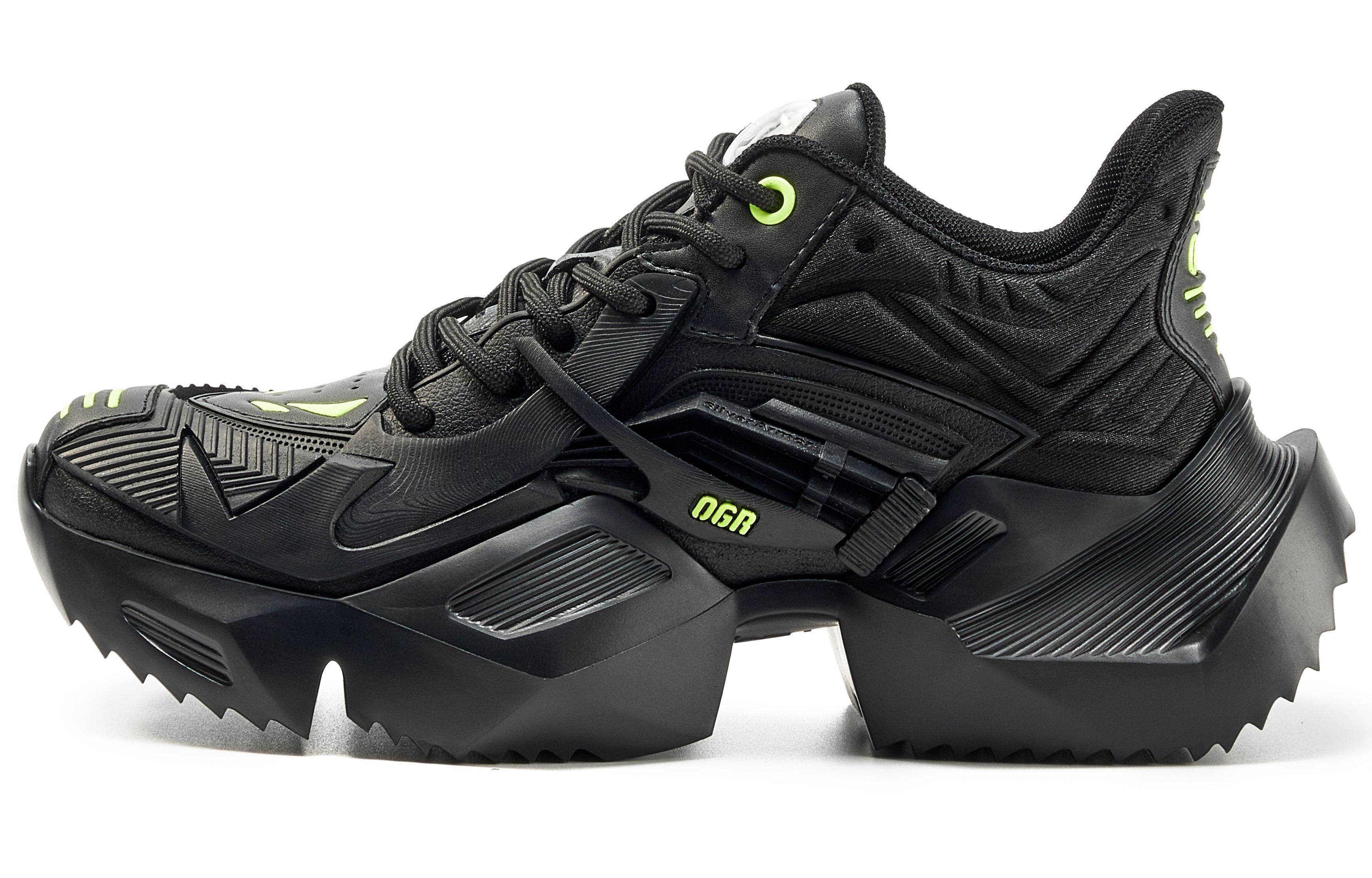 OGR Mecha 2.0 Collection Low top Chunky Sneakers Unisex Hardcore Black