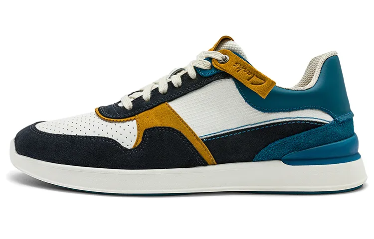 Clarks Joyful Music Leather Low top Sports Casual Shoes Men's Blue Green