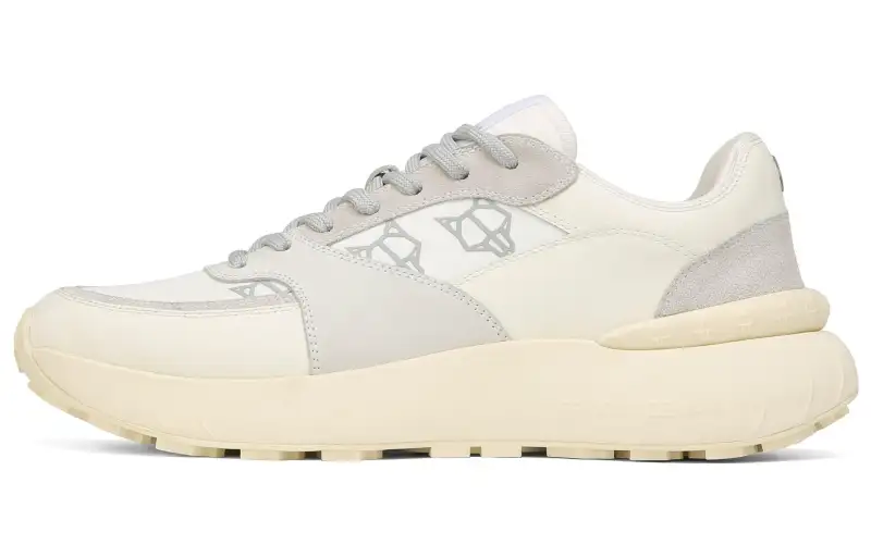 Naked Wolfe Dart Leather, Nylon Low top Sports Casual Shoes Men's Gray White