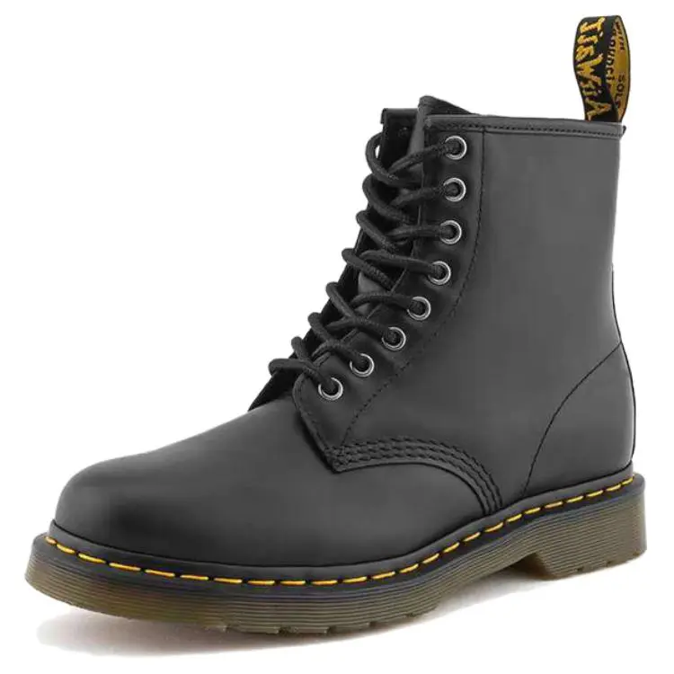 Dr.Martens Cow Leather Crew Combat Boots Unisex Black