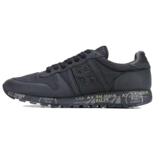 PREMIATA Leather Breathable Low top Casual Shoes Men's Black
