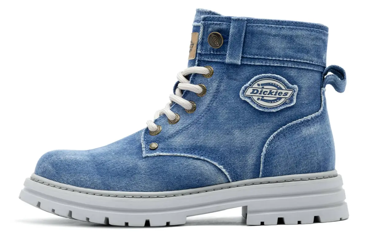 Dickies Fabric Short Combat Boots Women's Washed Blue
