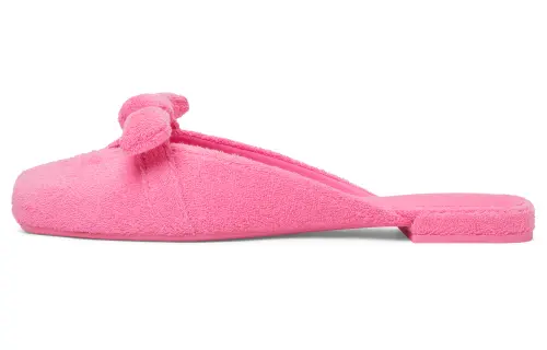 CHARLES&KEITH Small Ck Pu Closed Toe Slippers 1.5cm Women's Beige/BLACK TEXTURED Black Textured/Pink