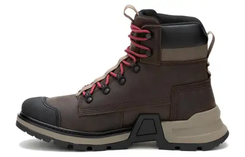 CAT Leather Short Outdoor Boots Men's Brown