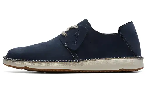 Clarks Cow Split Leather Casual Leather Shoes Men's Blue