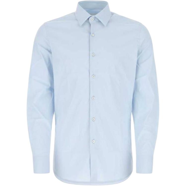 PRADA Prada FW22 solid color single-breasted casual sun protection shirt men's blue