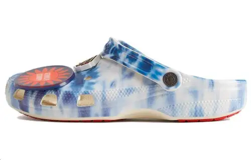 Levis x Crocs Classic Clog Clogs Unisex White Blue Tie Dye