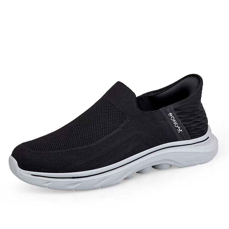 RONGSHI Fabric Wear resistant, Lightweight, Breathable, And Non slip. Elderly Casual Shoes Slip on Men’s