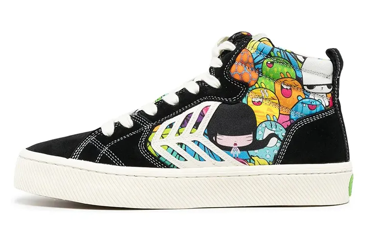 CARIUMA Skateboard Shoes Women's High Top Black