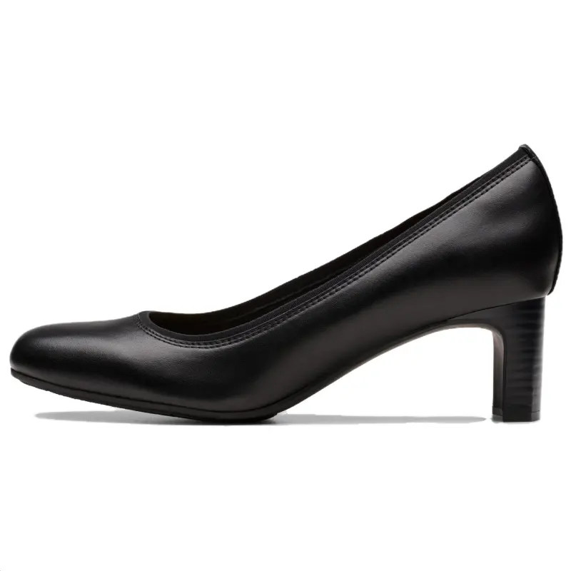 Clarks Chunky Heel High Heels 5.5cm Women's Black
