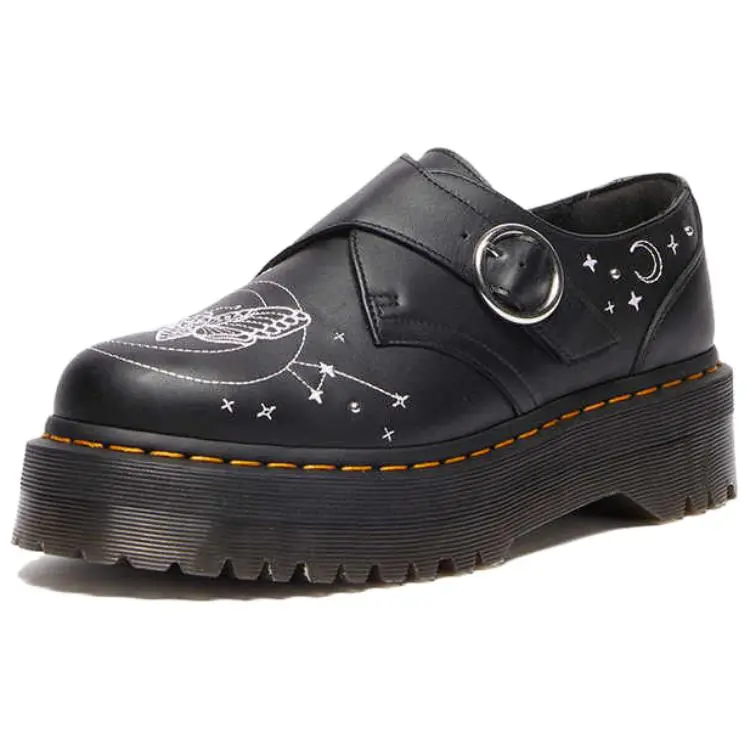 Dr.Martens Fusion Cow Leather Abrasion Resistant Low top Casual Shoes Unisex Black