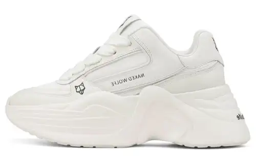 Naked Wolfe TEMPLE Leather Low top Casual Shoes Women's White