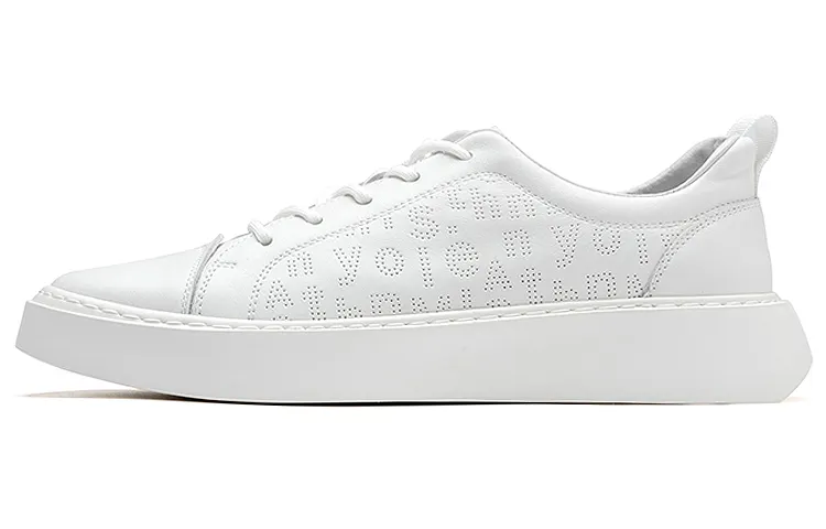Anthony Miles Cow Leather Stylish Skateboarding Shoes Men's White