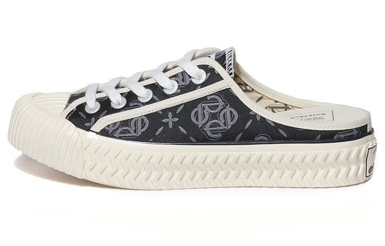Excelsior Cookies Shoes BOLT MULE Classic Müller Printed Shoes Low top Canvas Shoes Women's Phantom Night Black