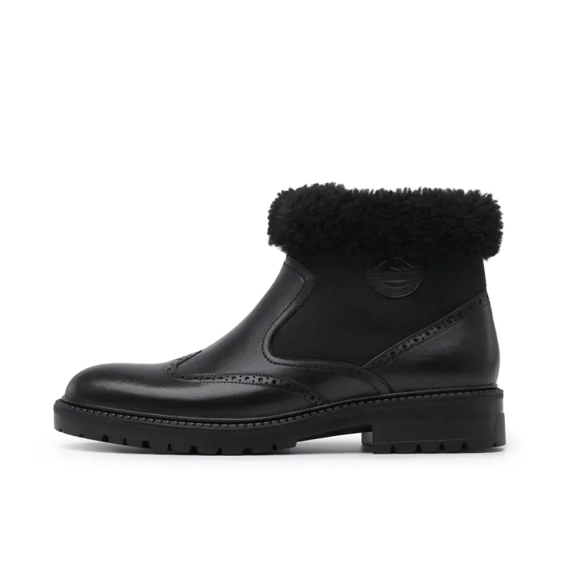 Chrisdien Deny Cow Leather Ankle Boots Men's Black
