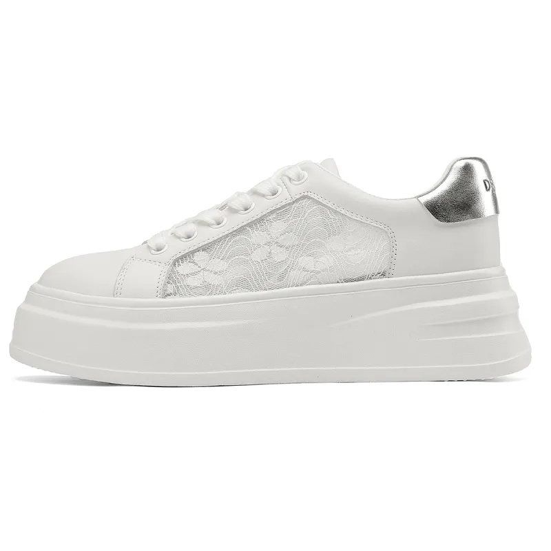 D FUSE SCANDINAVIA Flat Shoes White Sneakers Low top Skateboard Shoes Women's