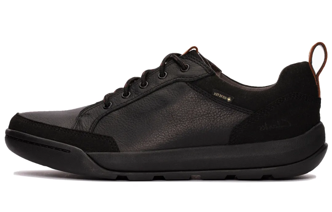 Clarks Textile, Cow Leather Men's Casual Shoes Men's Black