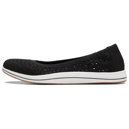 Clarks Fabric Casual Shoes 2.5cm Women's Black