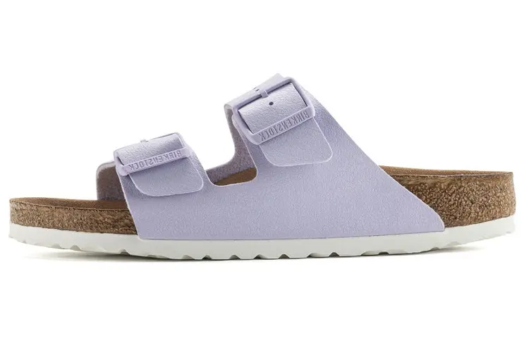 Birkenstock Arizona Vegan Birkibuc 'Lavender Fog'