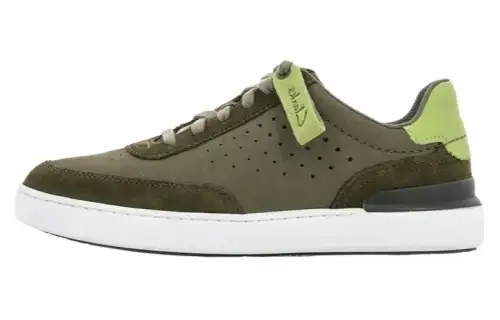 Clarks Leather Low top Skateboard Shoes Men's Green