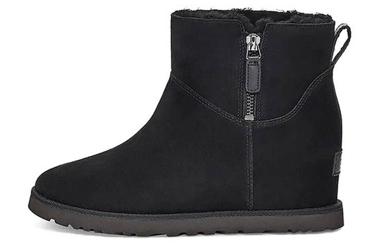 UGG Classic Femme Zip Mini Snow Boots Black Women's