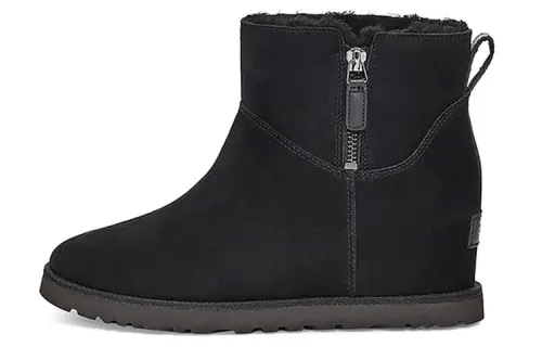 UGG Classic Femme Zip Mini Snow Boots Black Women's