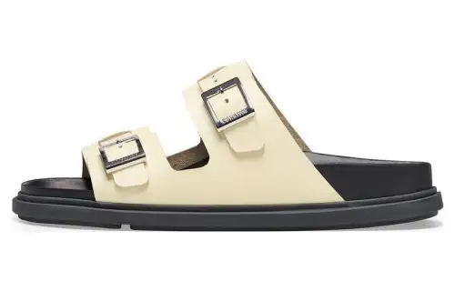 Birkenstock St Barths Leather Slide Slippers Unisex Butter Regular
