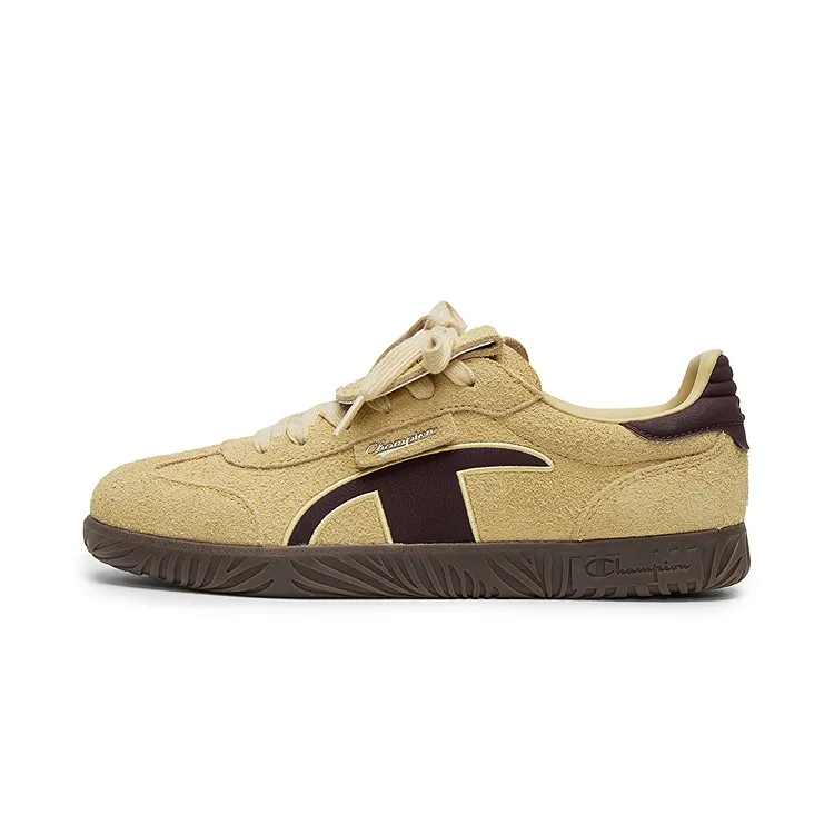 Champion T Trainers German Army Trainers Champ T Trainer Low top Skateboard Shoes Men's Resin Yellow/Burgundy