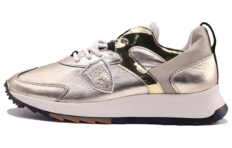 PHILIPPE MODEL Leather Low top Sports Casual Shoes Women's Gold